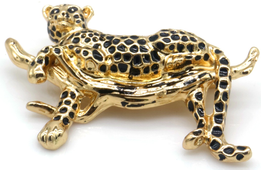 E-E15.3 P1035-026 Brooch Leopard 5cm
