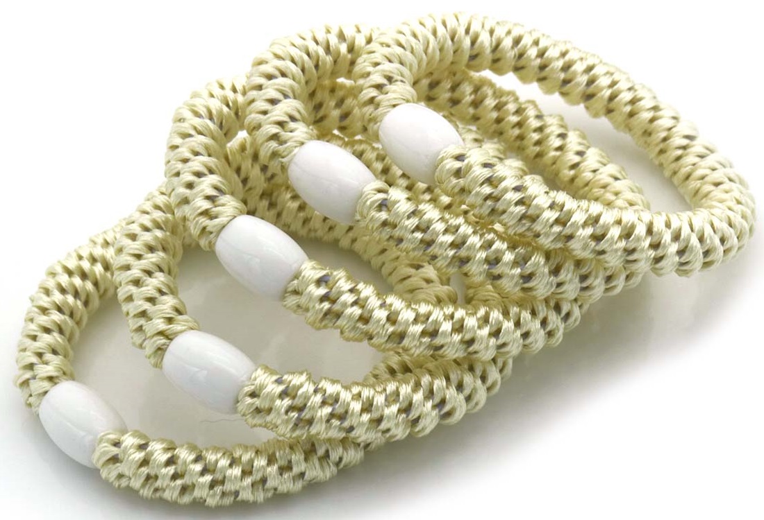 F-E1.1 H2253-004 XD2380 Hair Tie Set 5pcs Beige