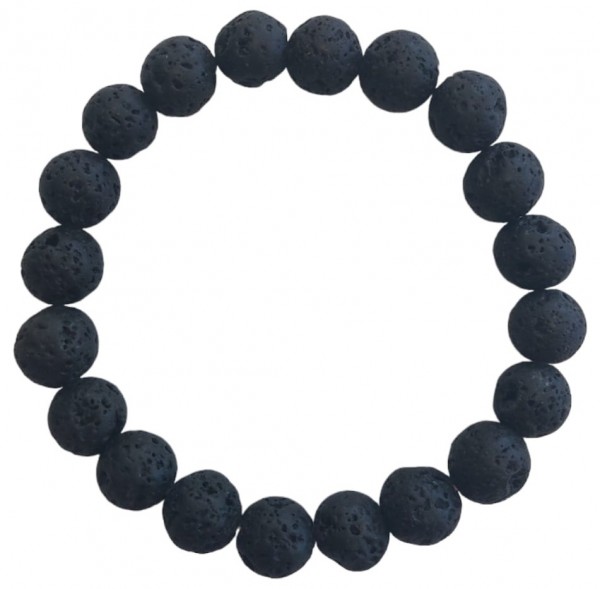 F-E16.3 B2347-046 Bracelet 10mm Volcanic Stone 21cm