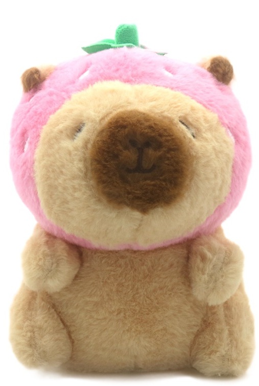 Y-F6.4  TOY945-047 Plush Capybara Strawberry 20cm