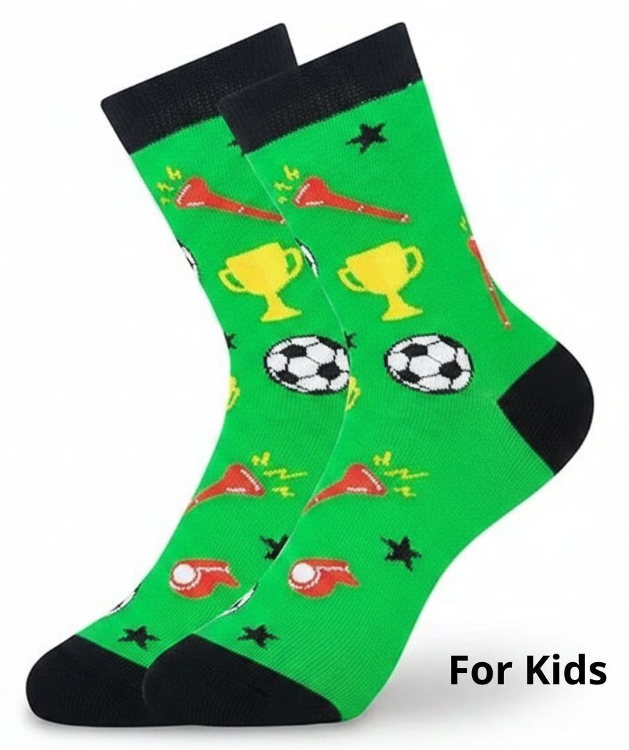 S-C1.3 KS2607-031 Pair of Socks for Kids Size 33-38 Football