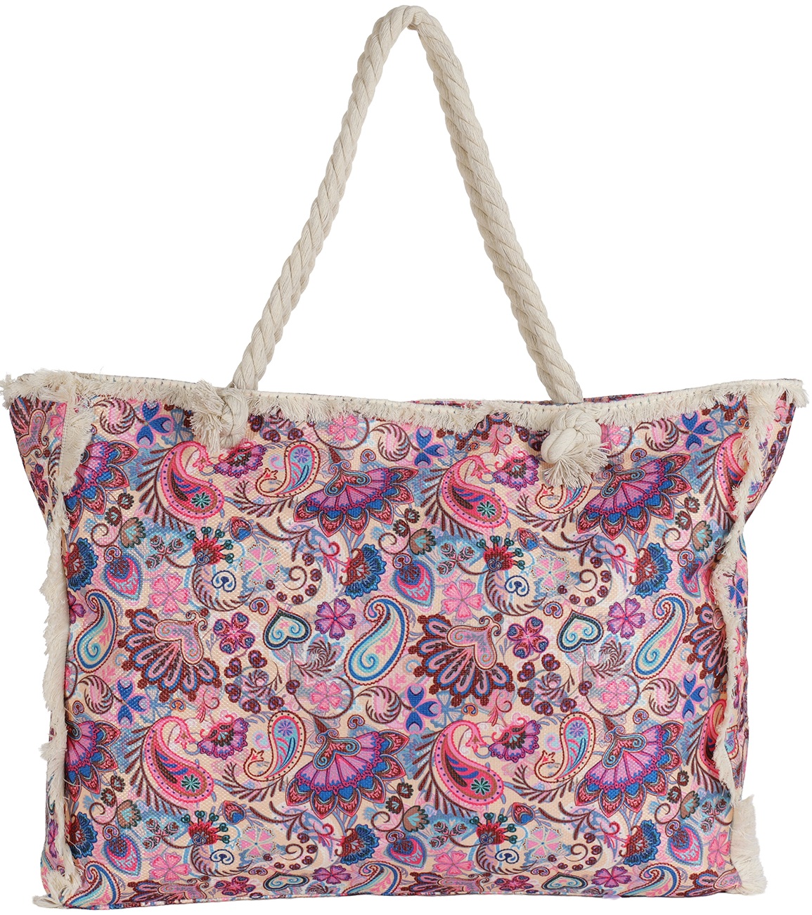 R-F7.1  BAG1111-003-1 Beach Bag with Tassels 50x40x10cm