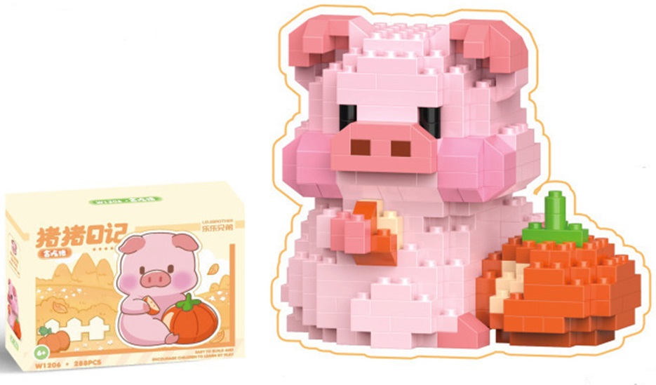 Q-N5.2 W1206 Building Block Set Pig Q-N5.2 W1206 Building Block Set Pig