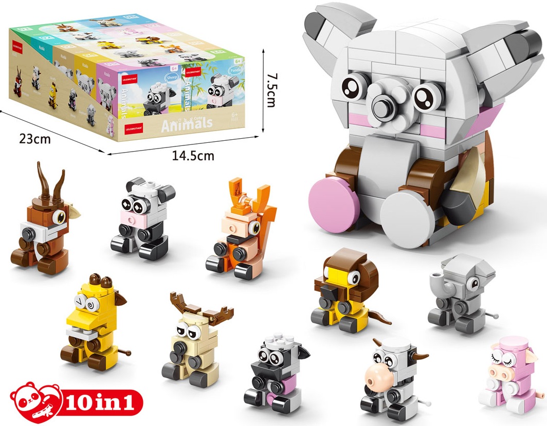 Z-A1.5 TOY9105 Building Block Animal - 10pcs in Display
