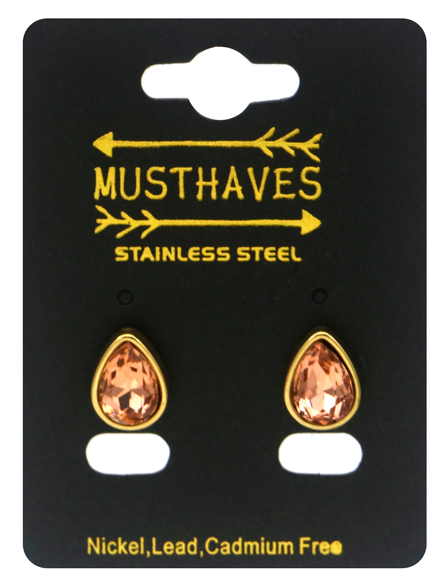 G-F20.1 E25106-025G-1 S. Steel Studs Crystal 1.5cm Brown