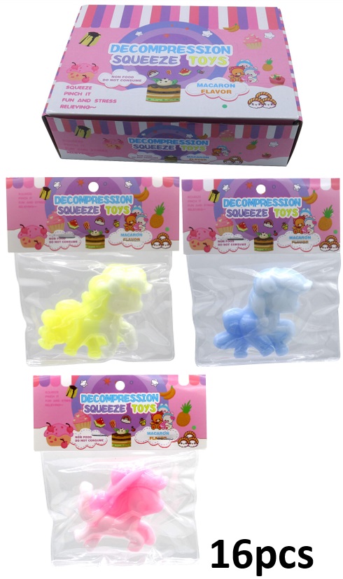 R-K3.2 TOY947-001 Squeeze Toys Unicorn - 16pcs