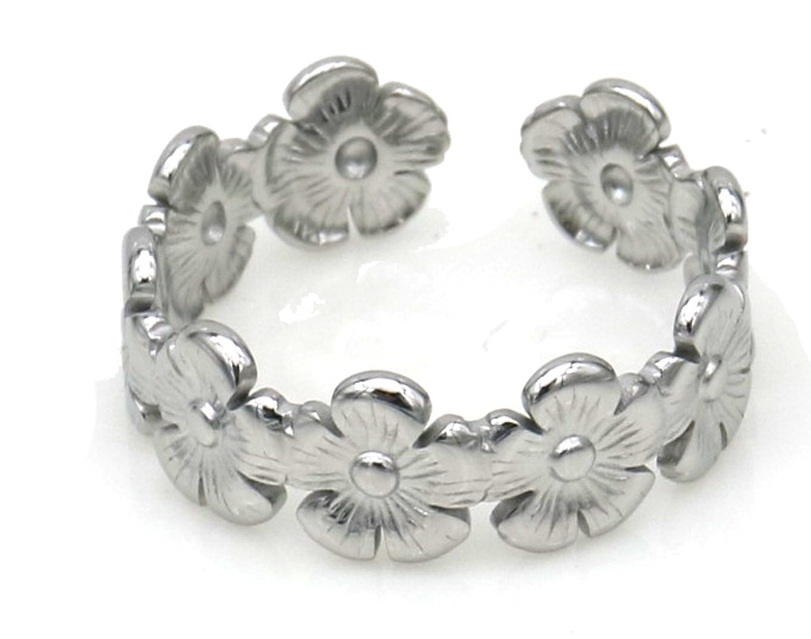H-C17.1 R25106-015S S. Steel Ring Flowers Adjustable