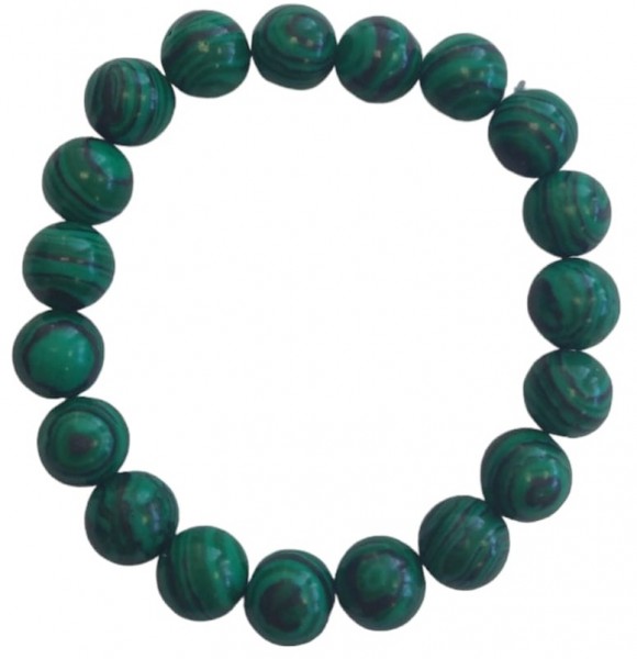 F-E17.5 B2347-053 Bracelet 10mm Malchite Stone 19cm