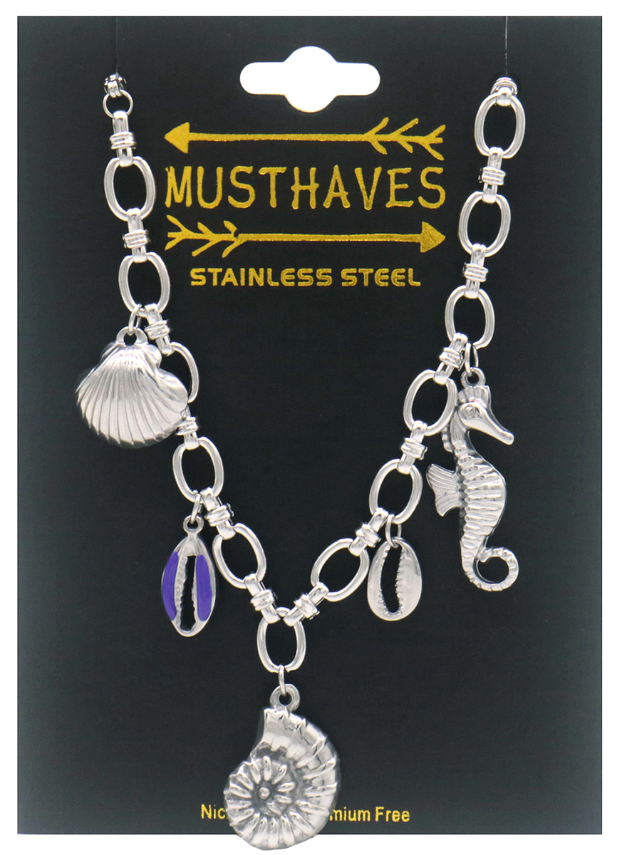 F-E19.3  B2567-087S S. Steel Bracelet Shell 16-21cm