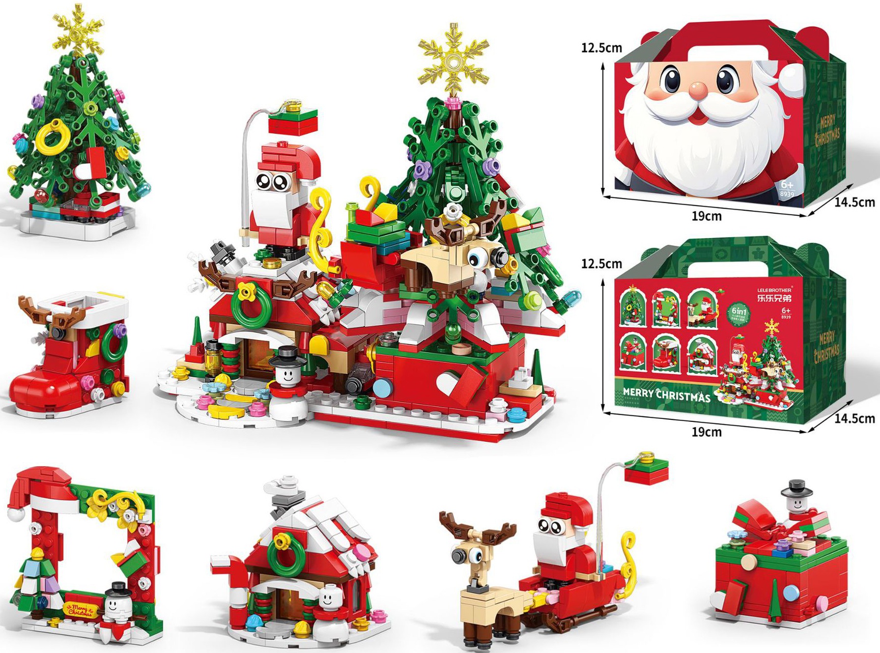 T-P4.2 TOY8939 Building Block Set Christmas 6 in 1 
