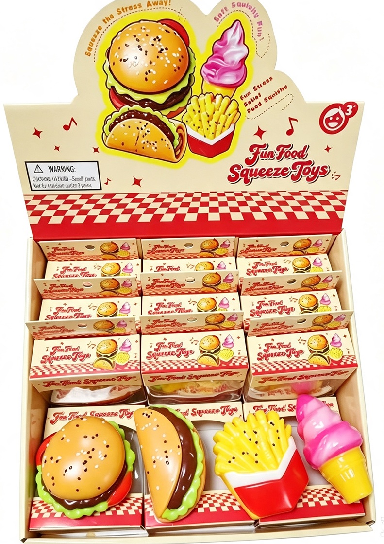 Z-F5.1 TOY2610-169 Squishy Fastfood 8-10cm  - 18pcs