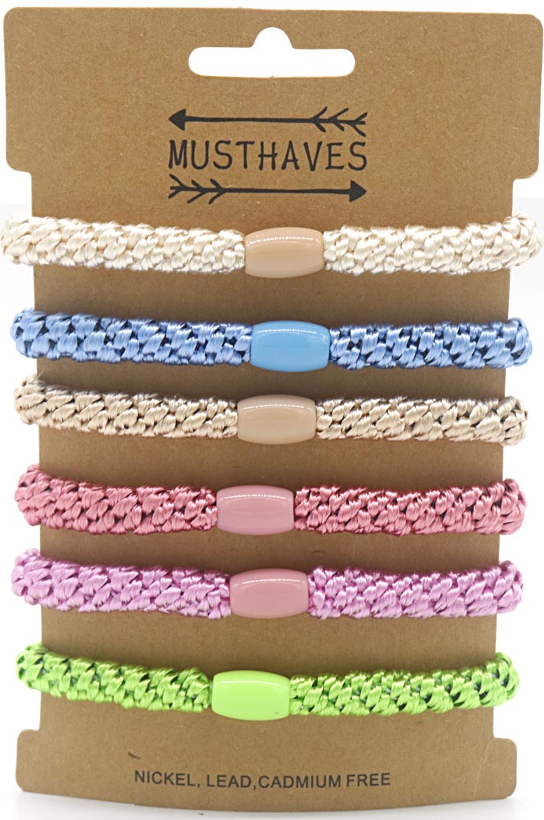 L-D6.2 H817-001-1 Hair Elastics Set 6pcs