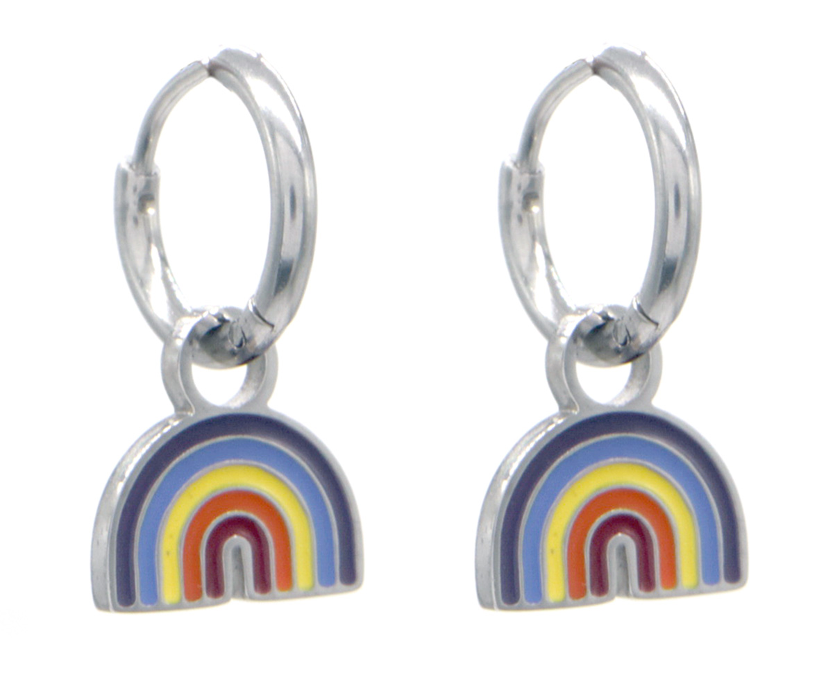 C-A7.4 K3-RBE005 S. Steel Earrings Rainbow