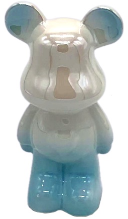 Q-F6.1 DC1048-001-6 Ceramic Bear 18cm Blue