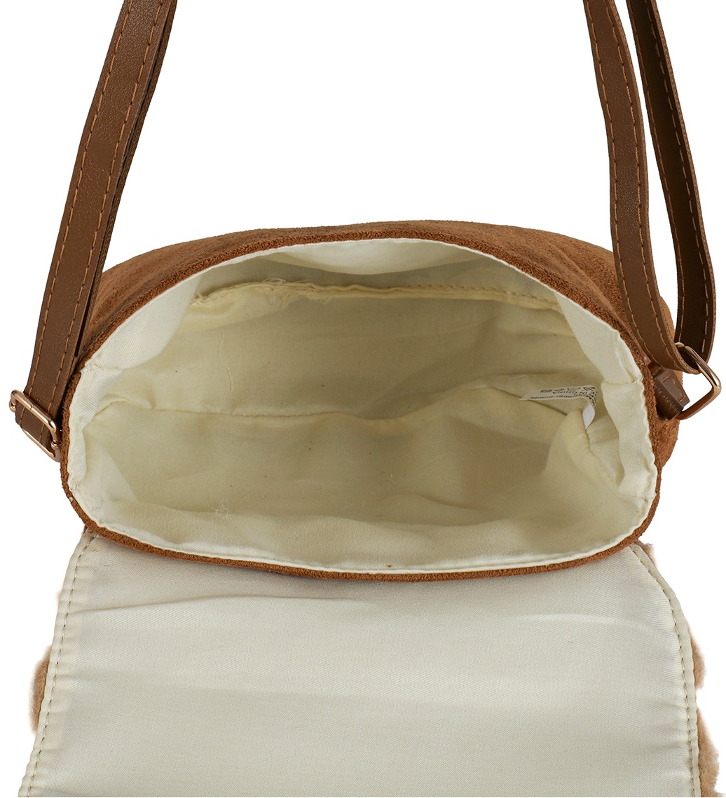 Q-K3.1 BAG1021-031-2 Shoulder Bag Teddy 21x16cm Brown