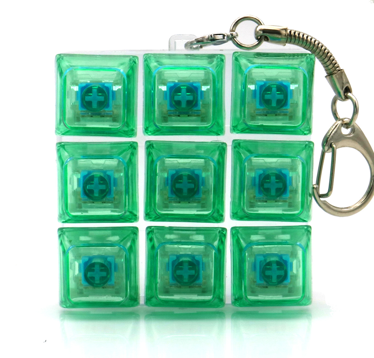 R-L7.1 KY2611-004 Fidget Keyboard Keychain ASMR Mixed Colors - 1pc