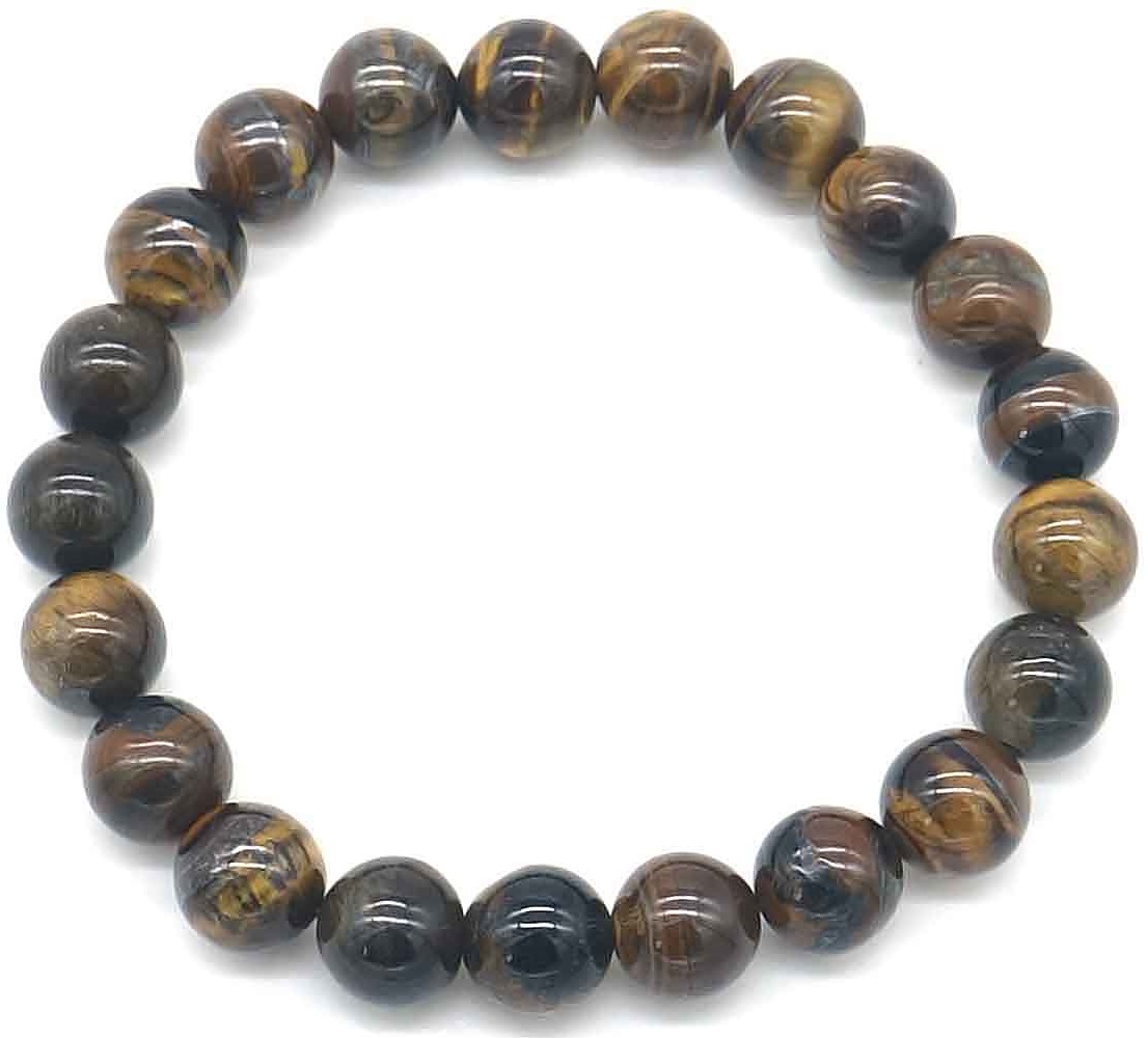 E-C17.2 B002-027 Stone Bracelet 8mm Tiger Eye - 21cm