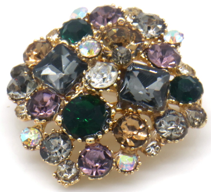 E-E2.2 P1035-027 Brooch Crystals 5cm