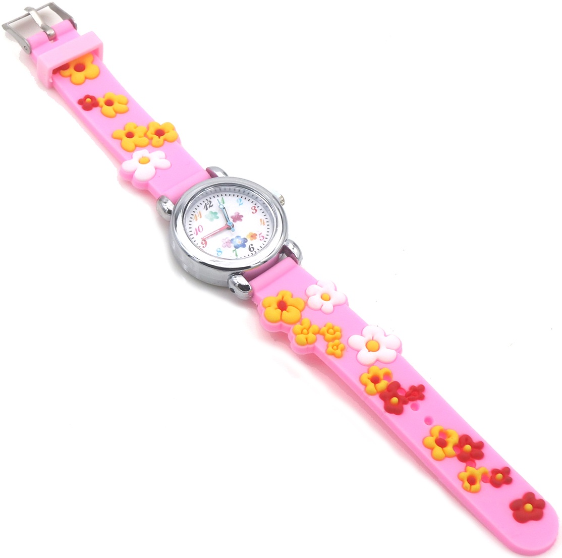 E-A7.2 W002-051-5 Quartz Watch for Kids - Flowers Pink