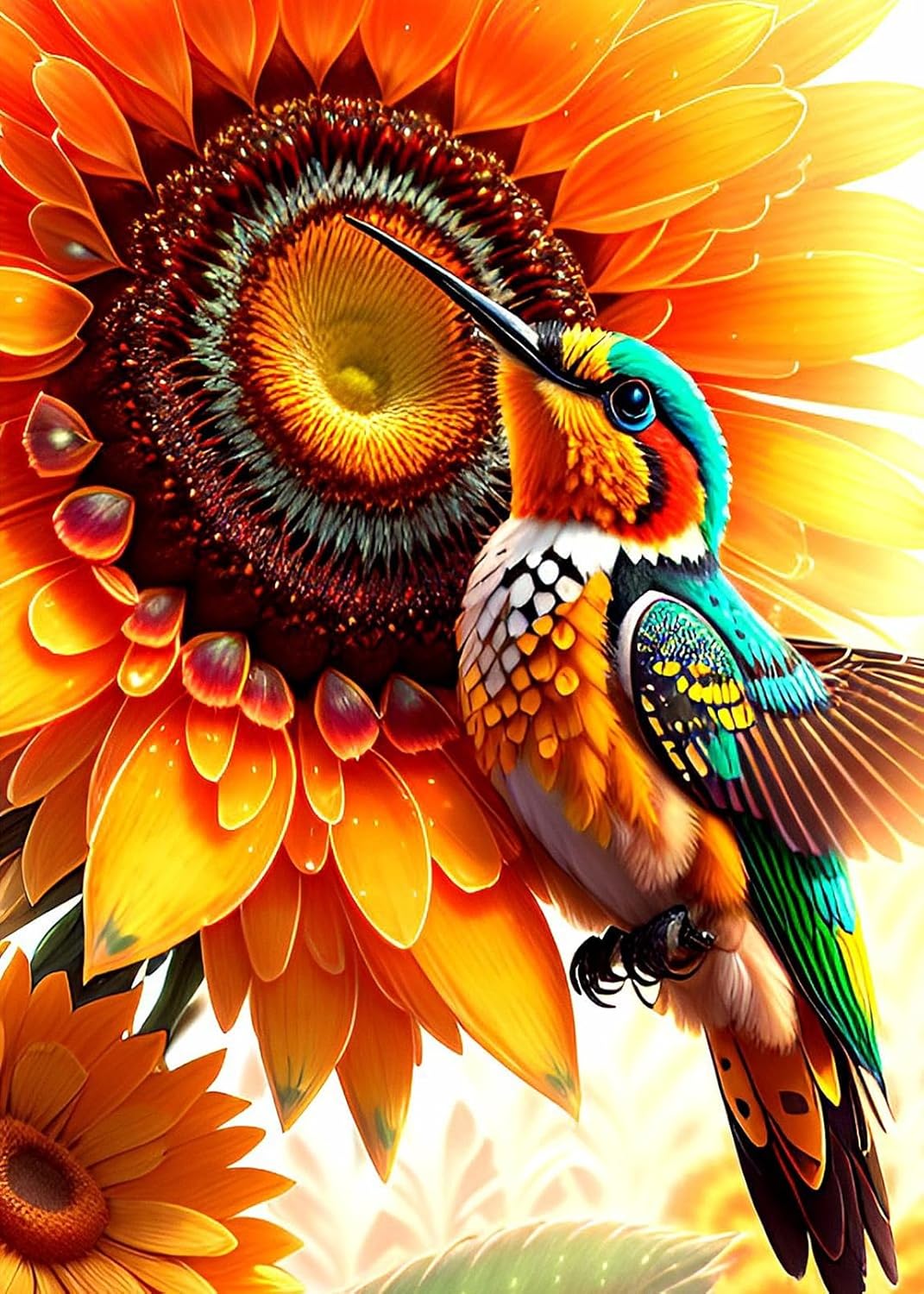 L-F8.2 DP254093 Diamond Painting Canvas 40x30cm - Painting 35x25cm Bird