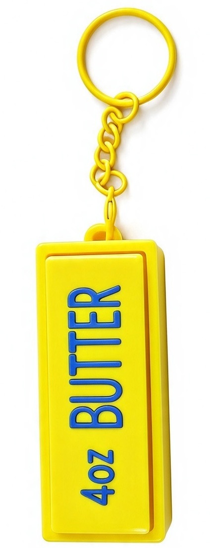 R-L7.1 KY2611-004-Yellow Clicker Keychain ASMR Butter 7cm