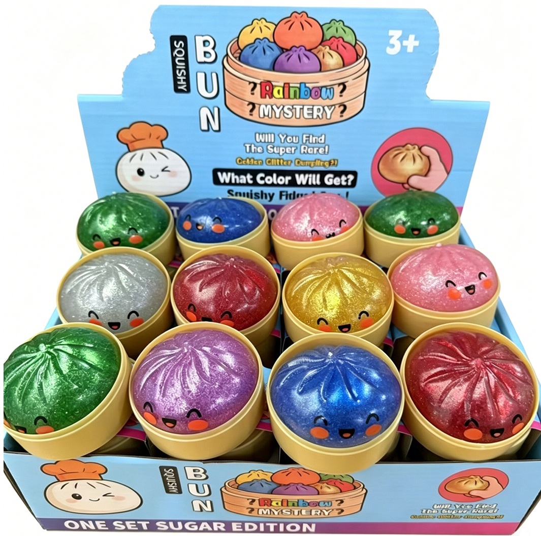 R-A7.2 TOY2610-067 Squishy Dumpling 5.5cm Glitter - 24pcs