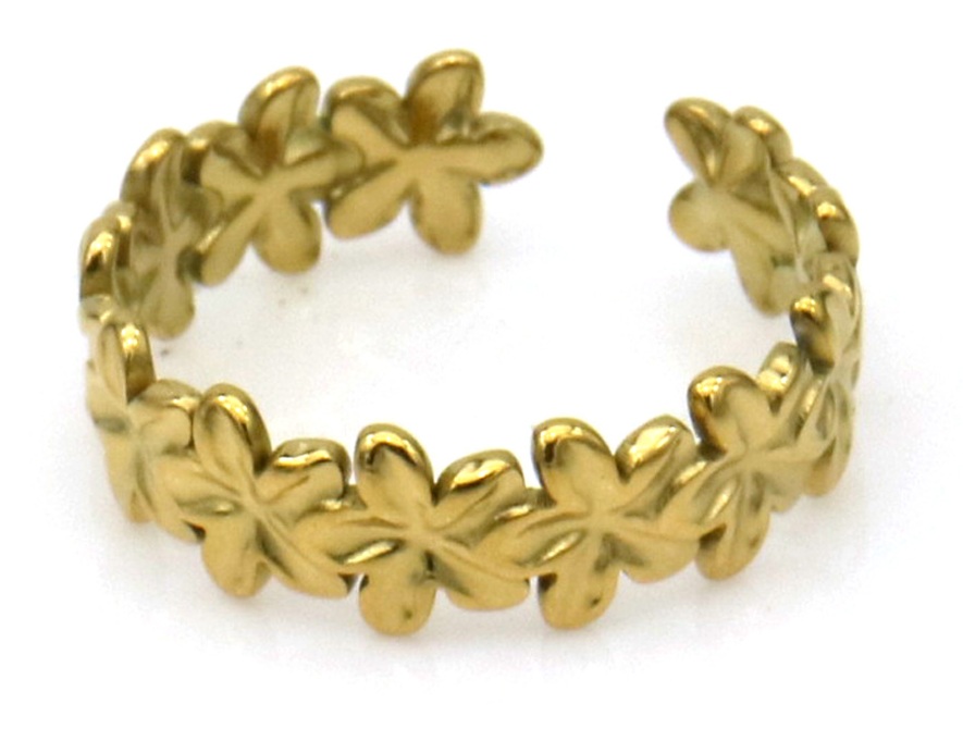 H-A17.3 R25106-014G S. Steel Ring Flowers Adjustable