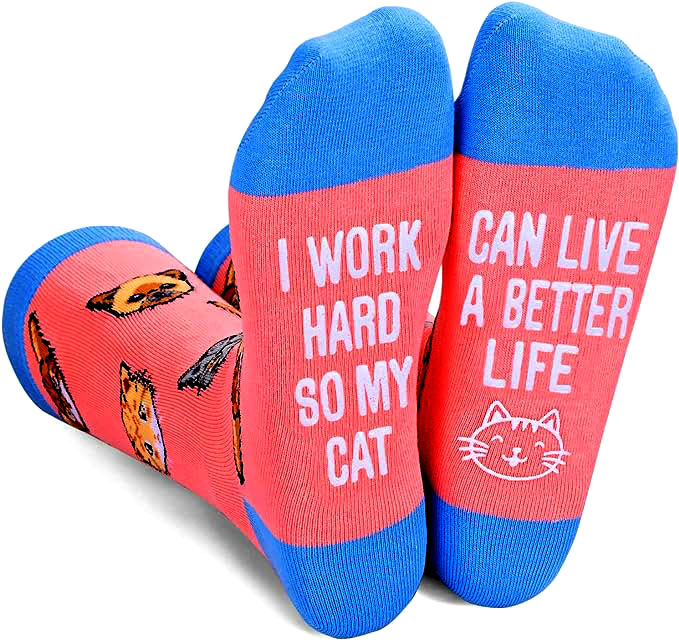 S-J1.2 SOCKS2424-002 Pair of Socks Size 38-45 Cats