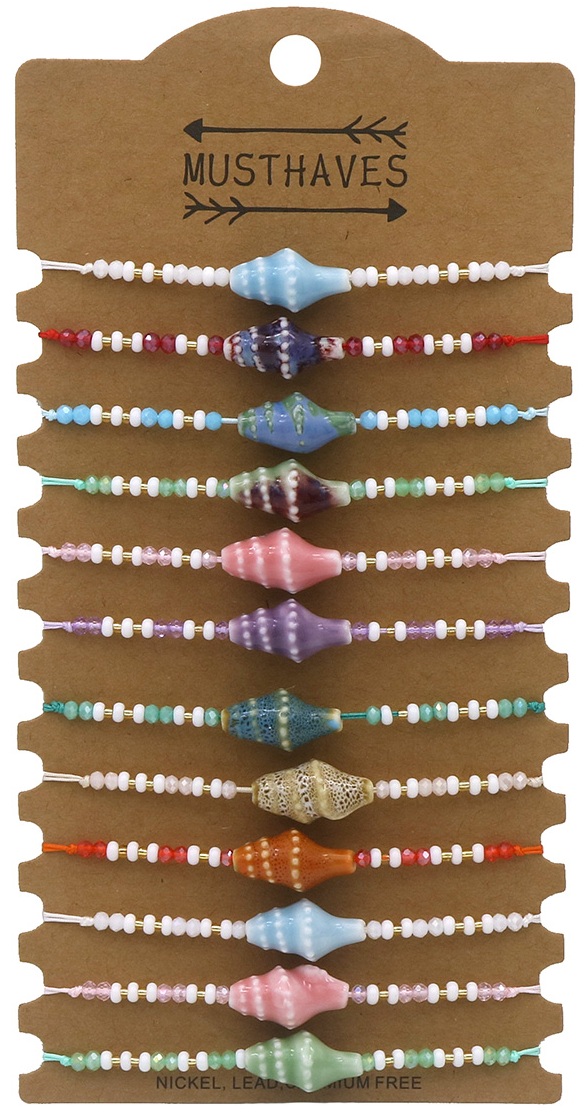 D-D24.1 B1143-003 Bracelet Set Shells - 12pcs