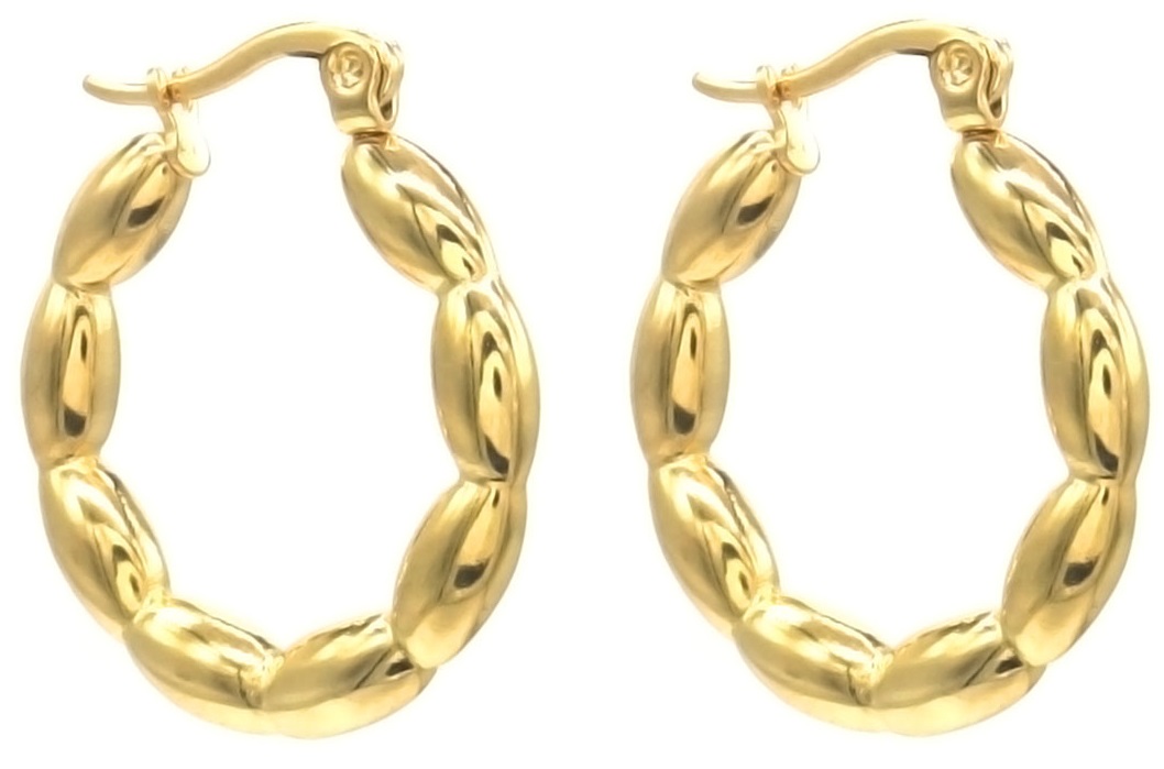 D-F20.4 E68-031G S. Steel Earrings 2.5cm