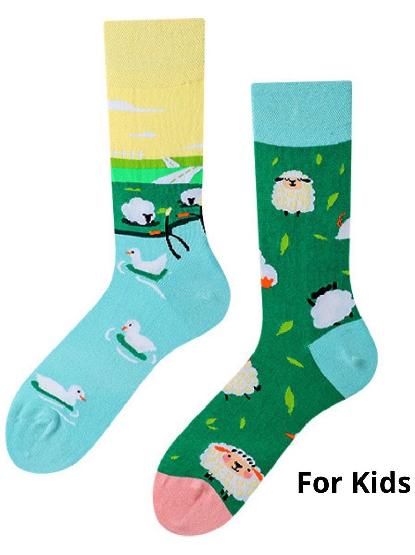 S-D7.4 KS2607-039 Pair of Socks for Kids Size 33-38 Animals