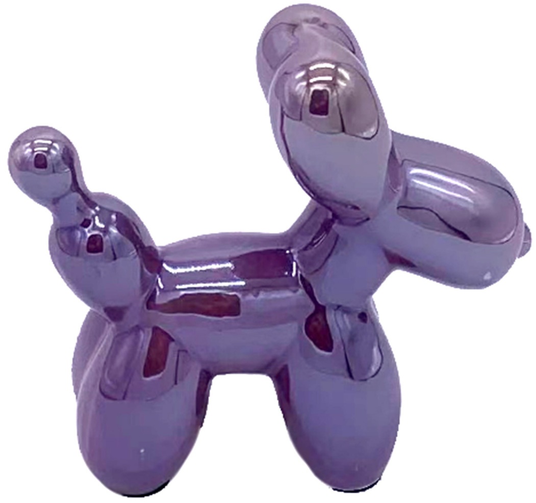Q-H6.2 DC1048-003-6 Ceramic Dog 14x16cm Purple
