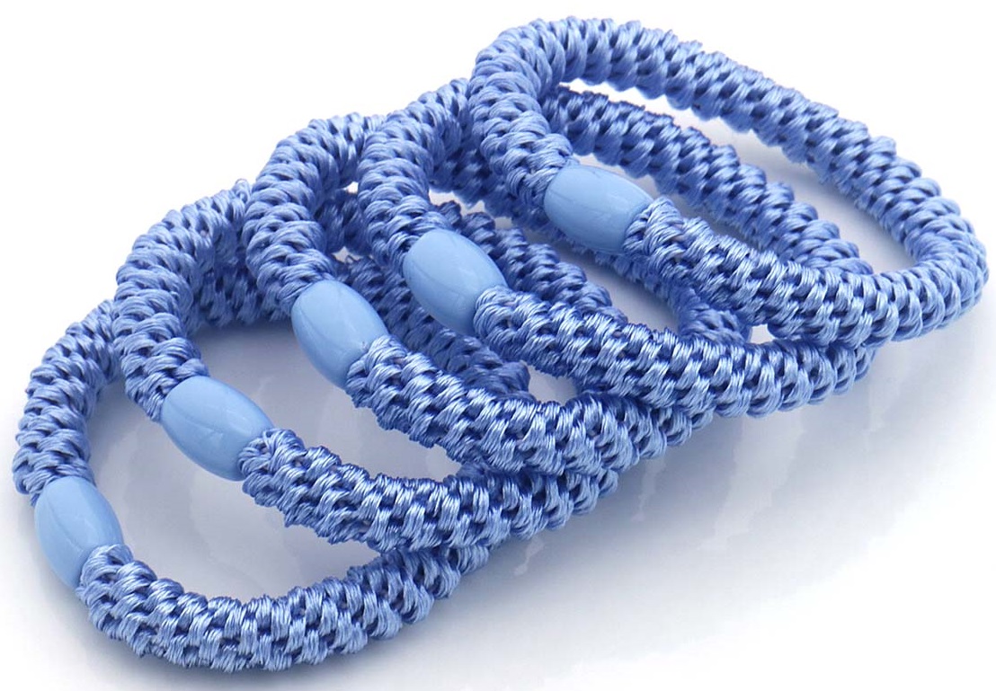 F-A12.2 H2253-004 XD6249 Hair Tie Set 5pcs Blue