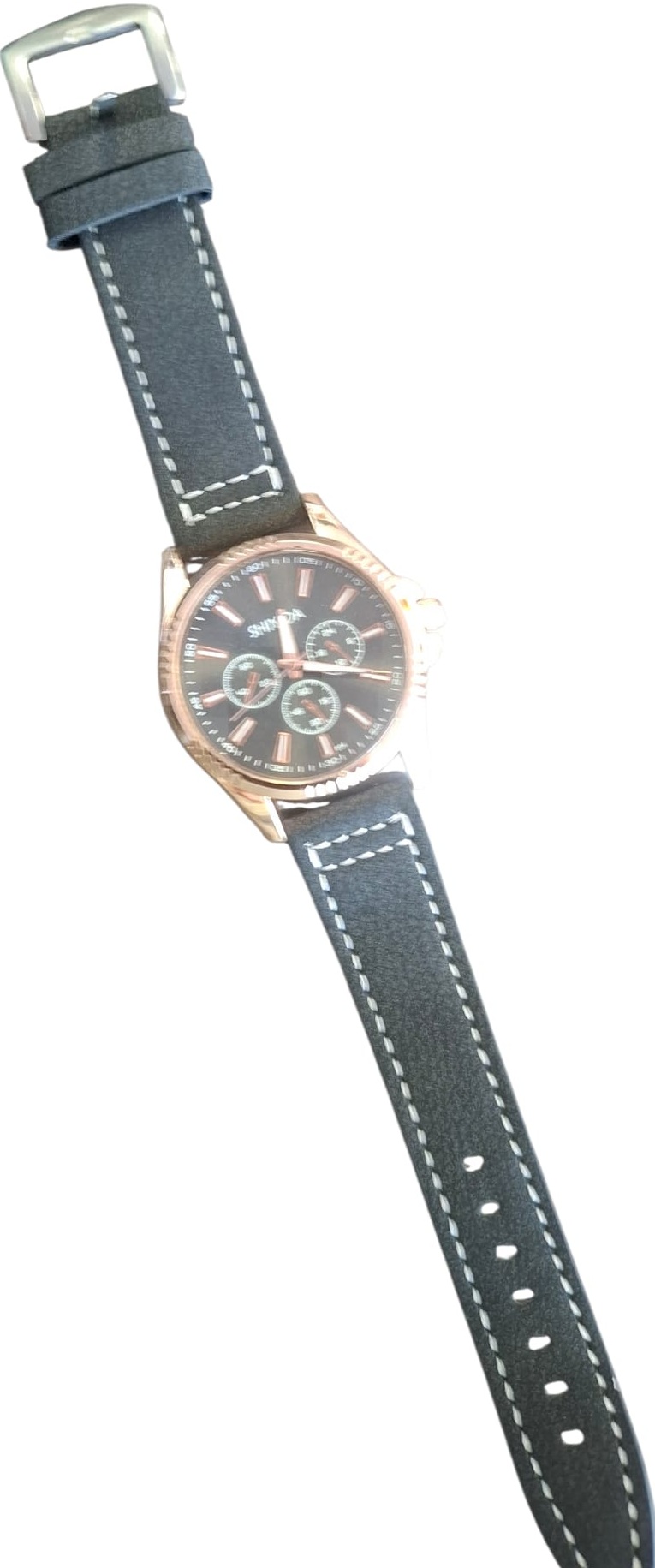 B-A5.1 W002-001-1 Quartz Watch with PU Strap - Black