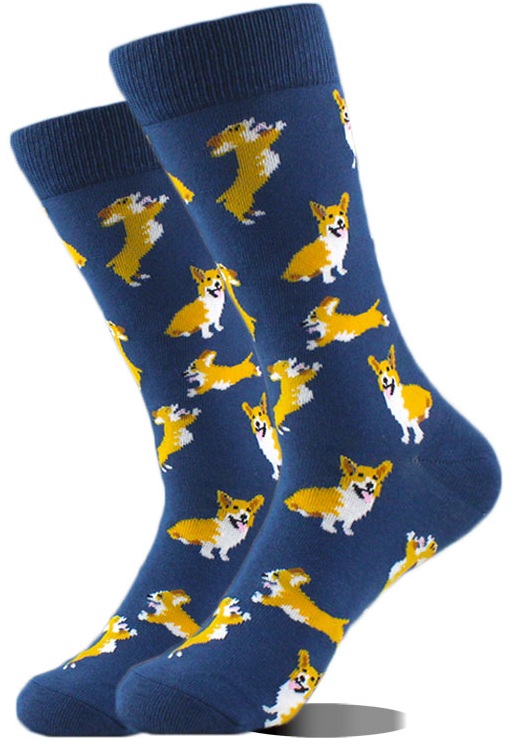S-K5.1 SOCKS2607-013 Pair of Socks Size 38-45 Corgi