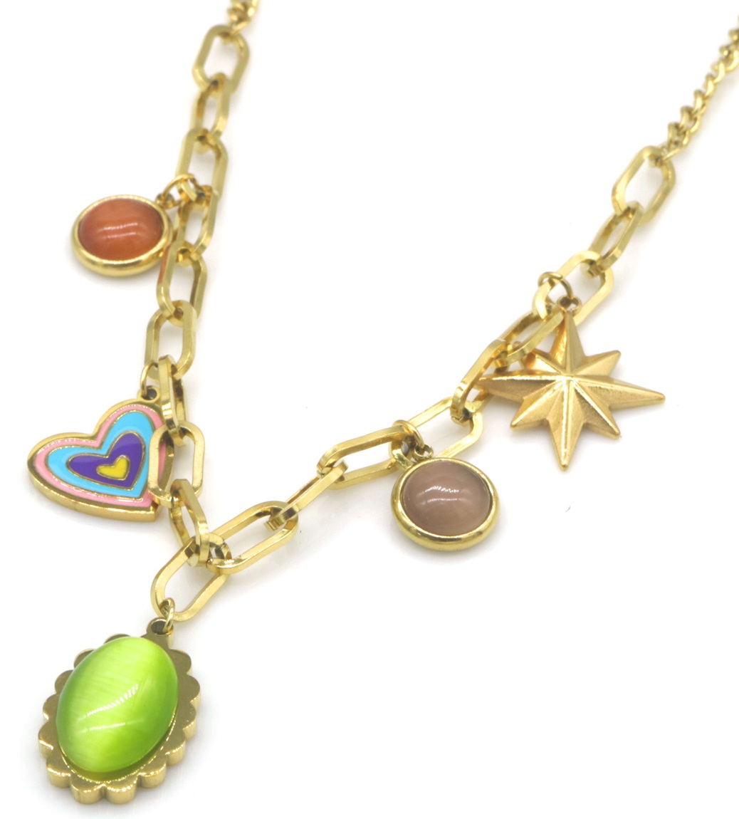 D-B8.2 N2503-023G S. Steel Necklace Charms 40-45cm