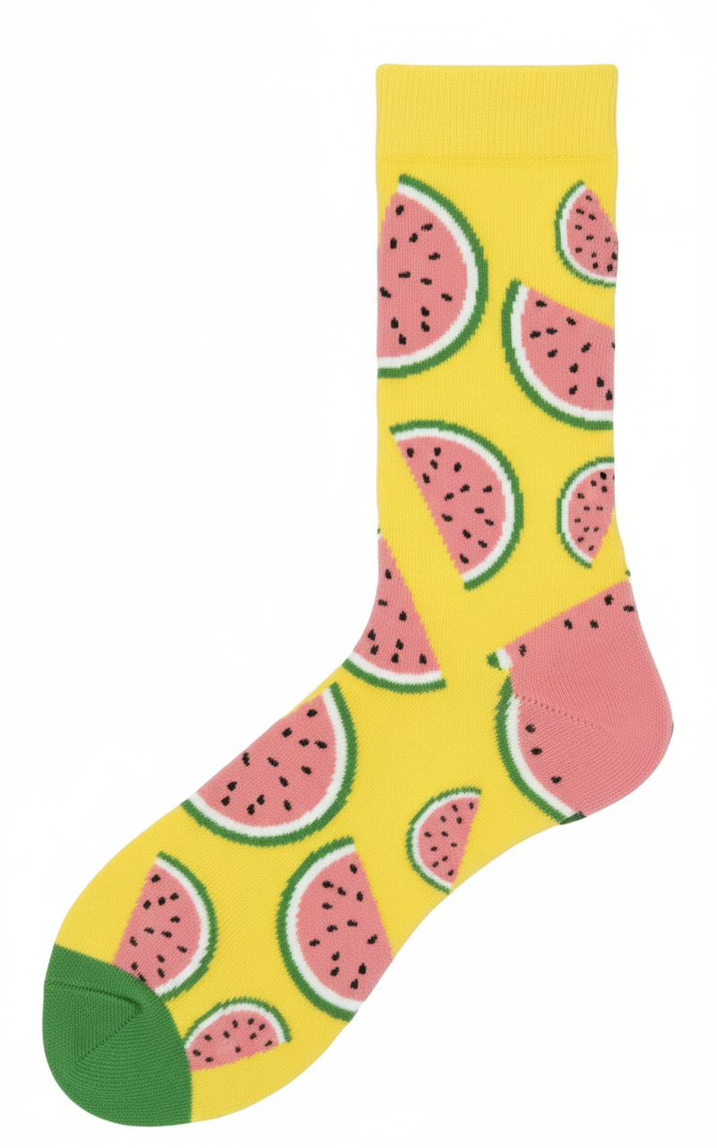S-H1.4 SOCKS2512-225 Pair of Socks Size 36-43 Watermelon