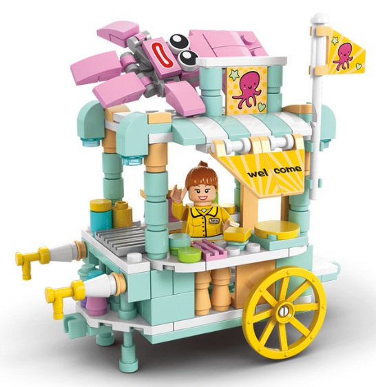 Y-D1.1 TOY8613-2 Building Block Set Street Food