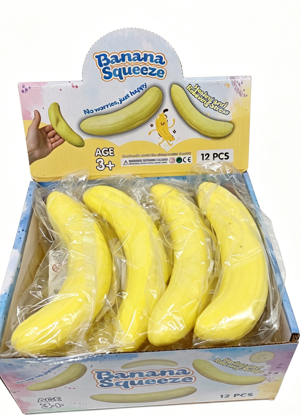 R-D3.1 TOY2619-021 Squishy Banan Slow Rising 17cm - 12pcs