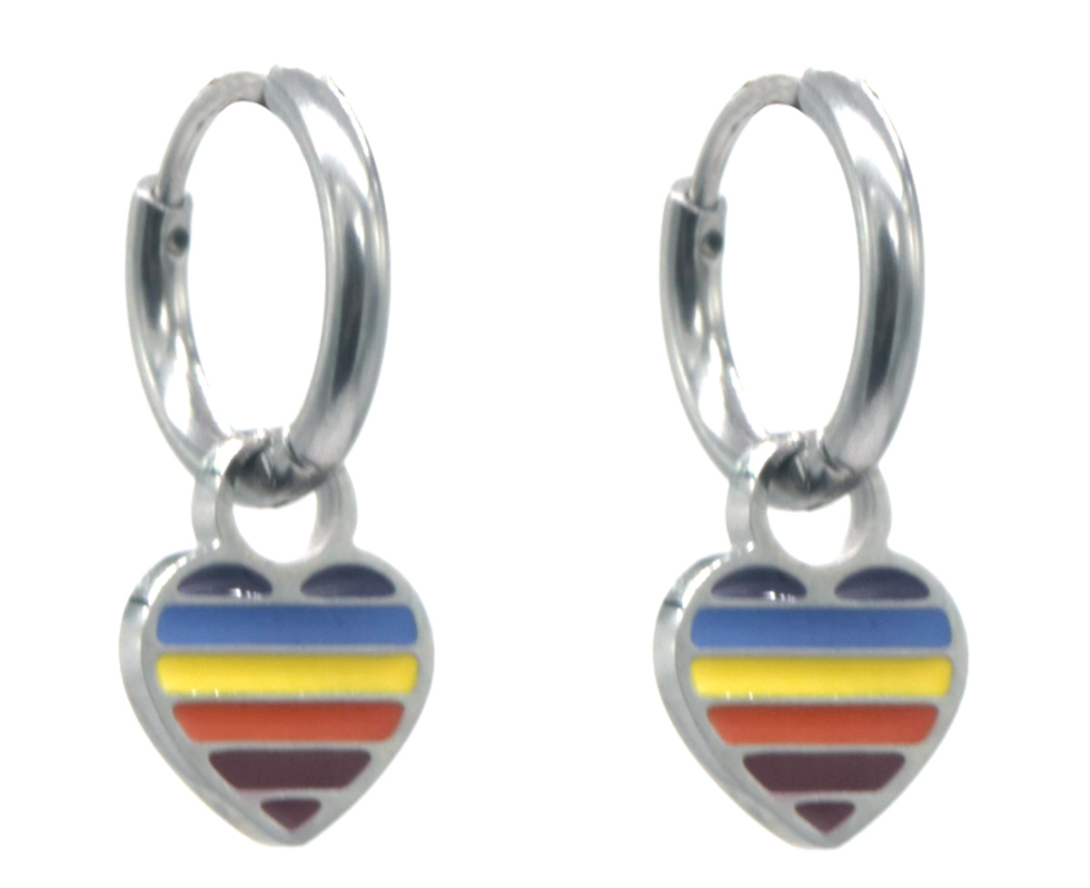 C-B20.3 K3-RBE007 S. Steel Earrings Heart