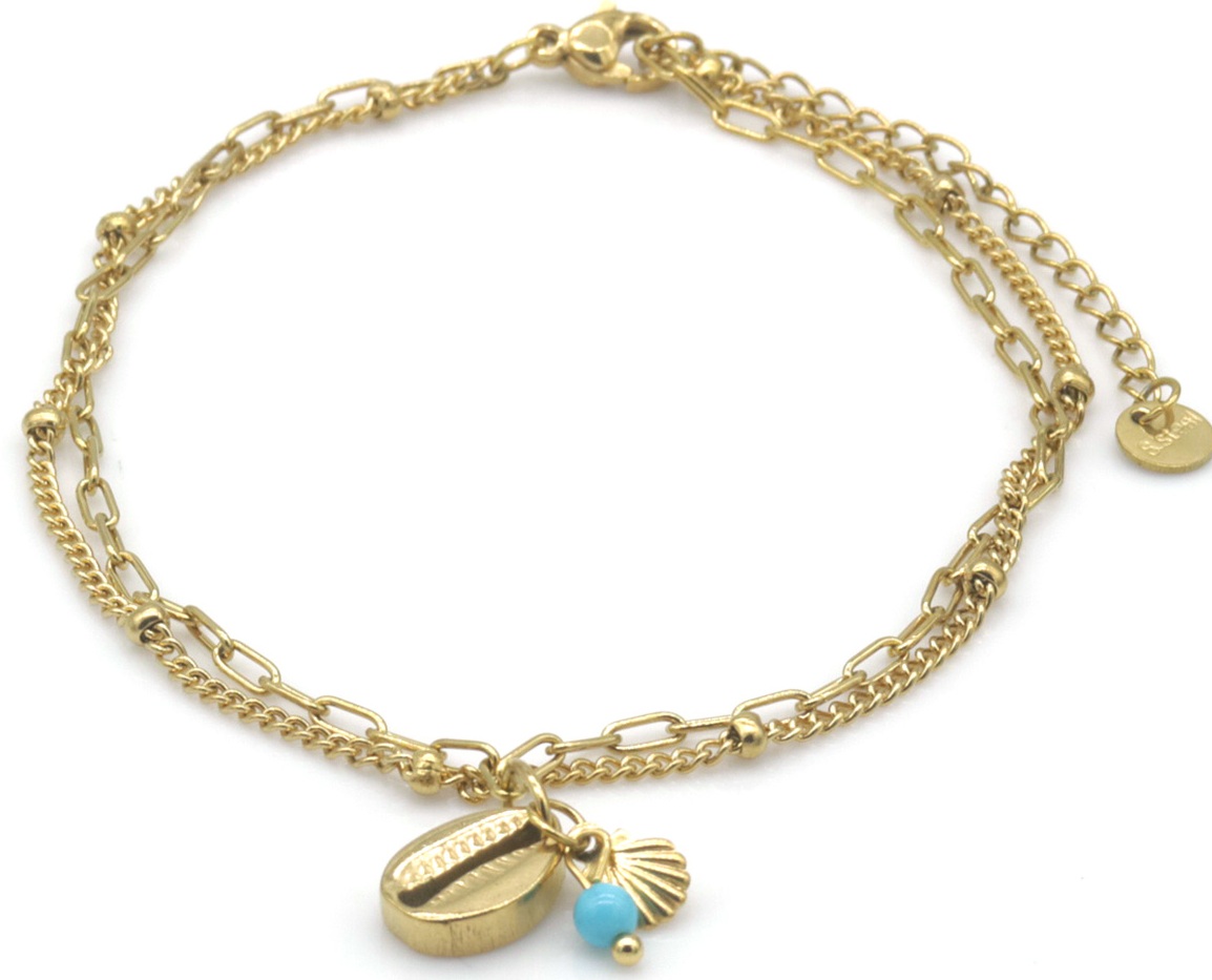 F-F21.1 ANK1036-004G S. Steel Anklet Shells