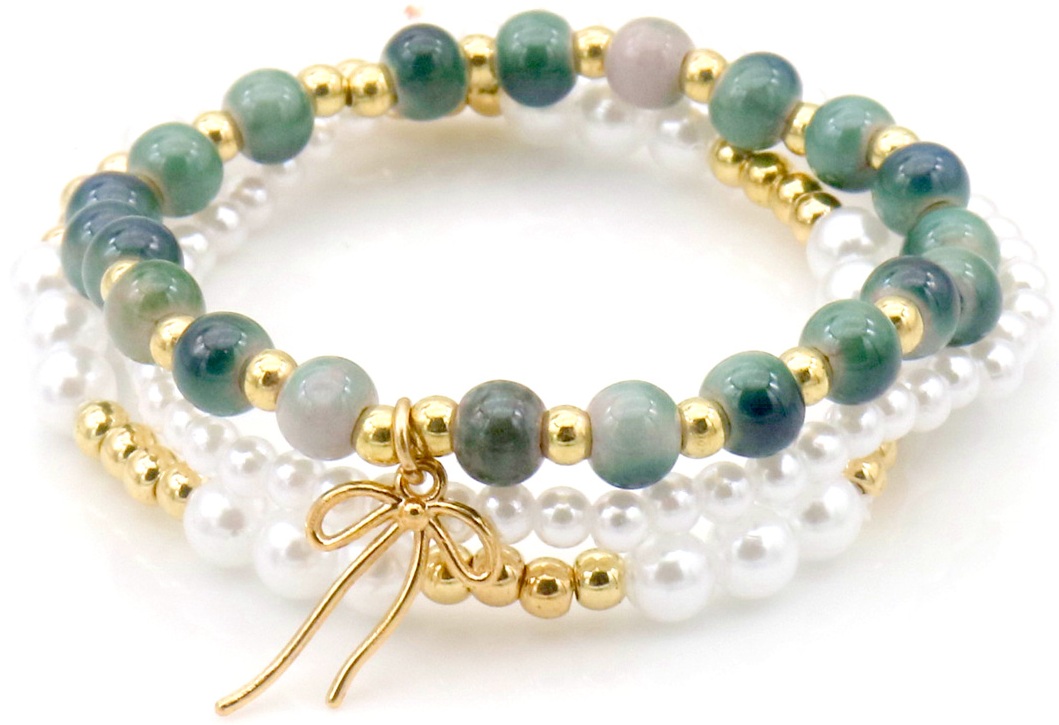 H-A5.2  B1670-052-1 Bracleet Set Shell Green