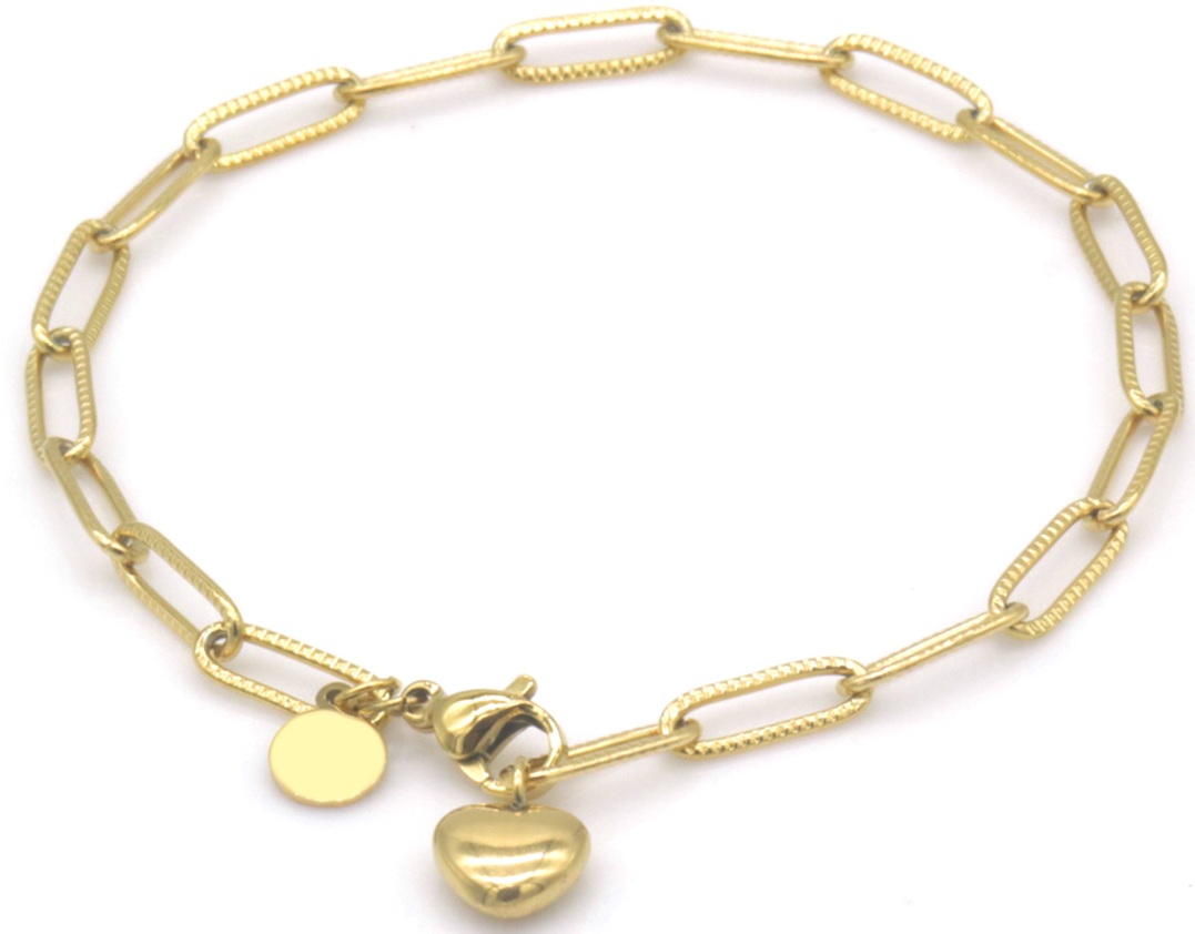 C-F2.1 B2567-048G S. Steel Bracelet Heart