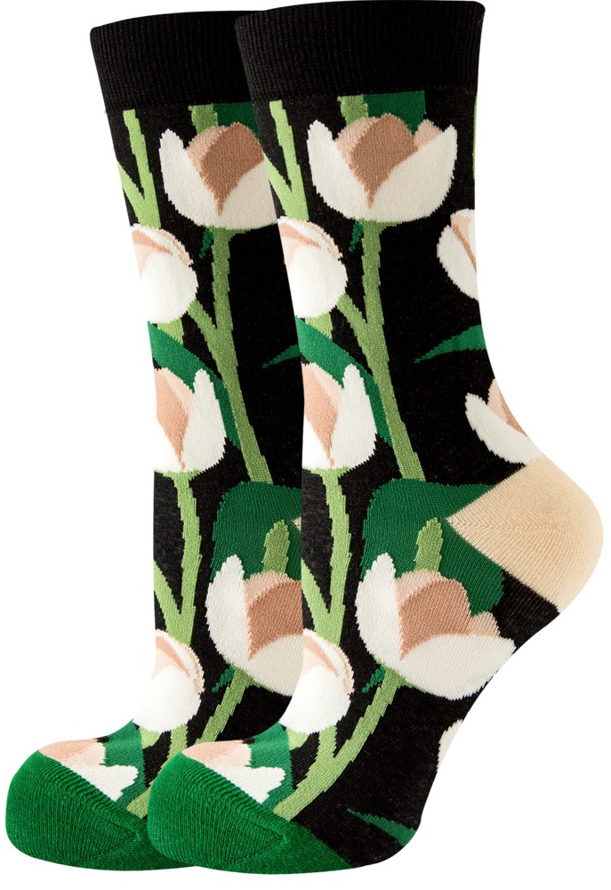 S-E1.1  SOCK2246-069-23 Pair of Socks Size 36-43 Tulips