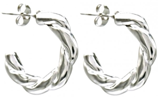 C-E6.2 E68-020S S. Steel Earrings 2.2cm