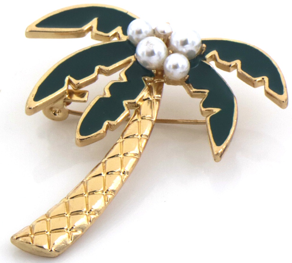 I-D20.1  P1035-012 Brooch Palmtree 4.5cm