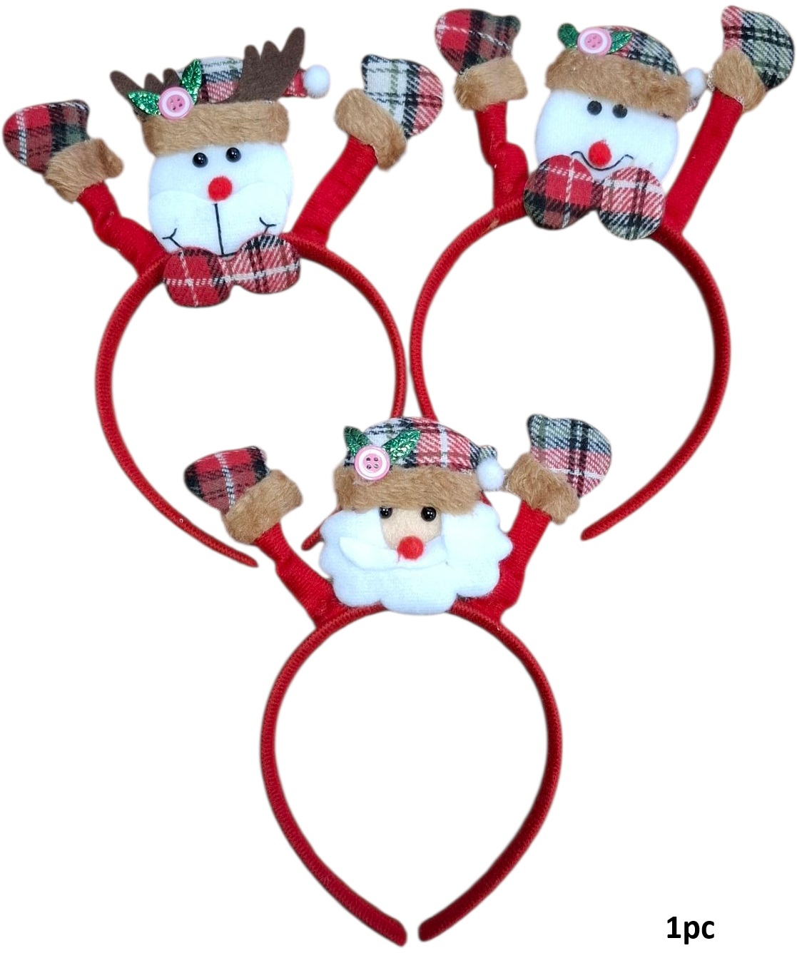 X-O2.3 H1039-003 Christmas Diadem Mixed Designs - 1pc X-O2.3 H1039-003 Christmas Diadem Mixed Designs - 1pc