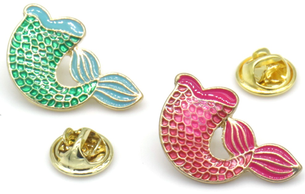 C-F4.3 PIN2557-044-2  Set of Pins Mermaid Tails