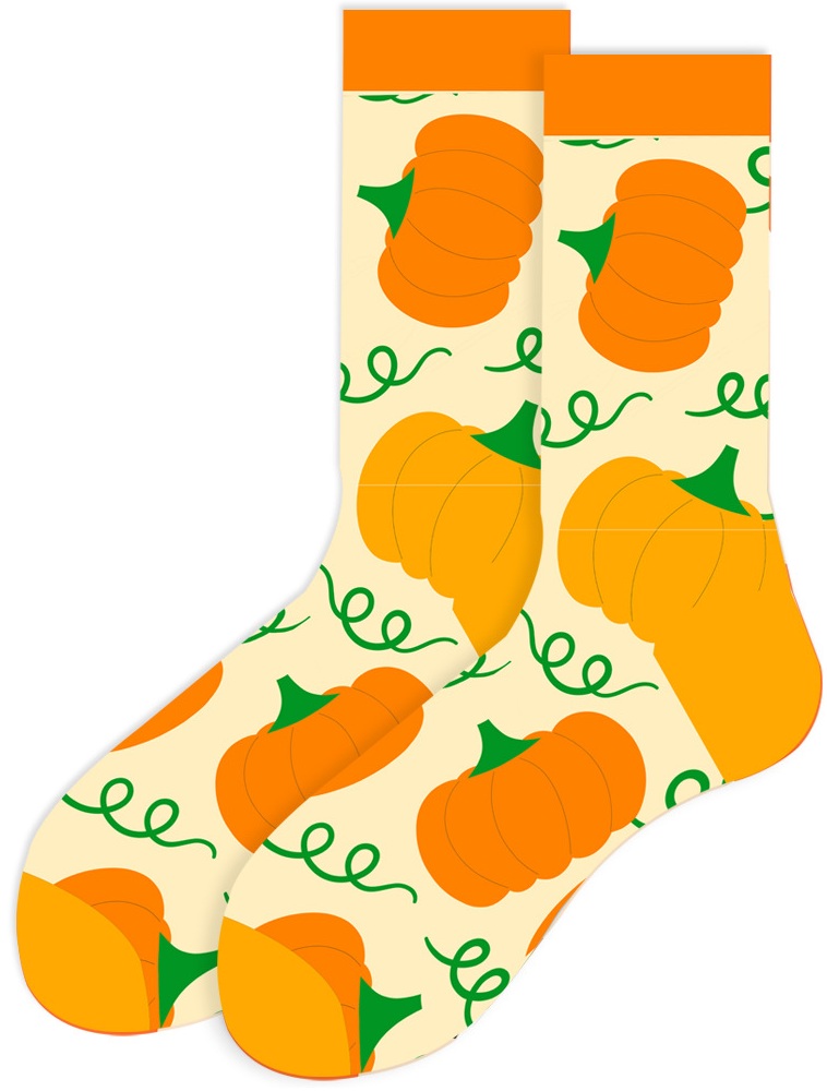 S-A3.1 SOCK2512-109  Pair of Socks Size 36-43 Pumpkins
