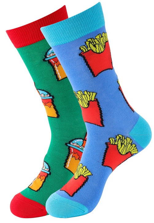 S-F2.1 SOCK2316-095-5 Pair of Socks Size 38-45 Milkshakes-Fries